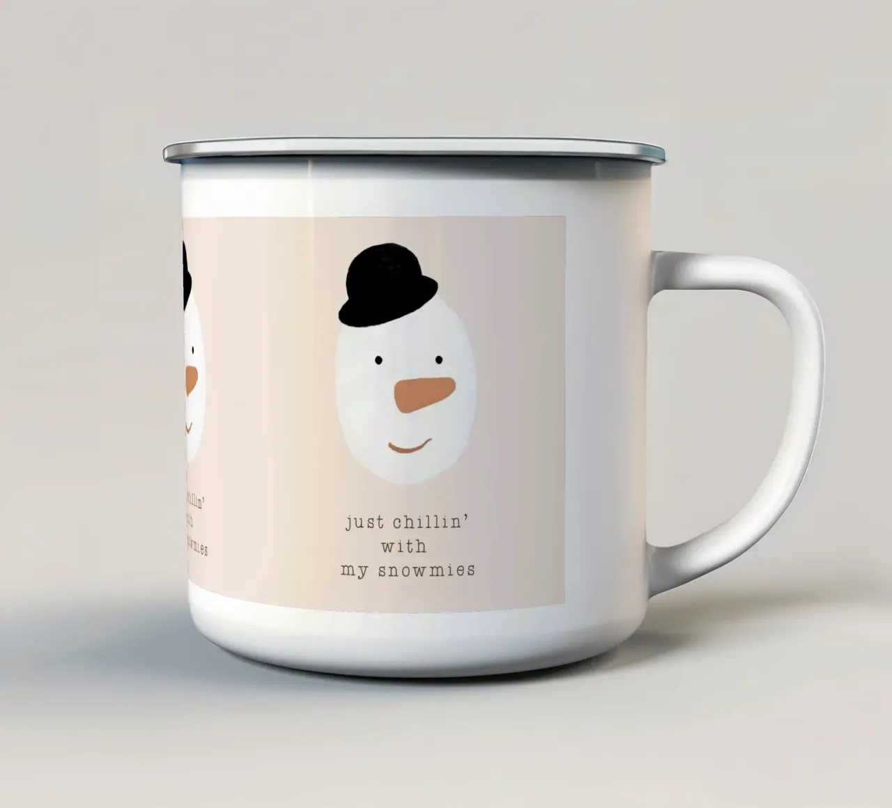 Blush - Rilassarsi con i miei amici delle nevi tazza in smalto da Orara Studio