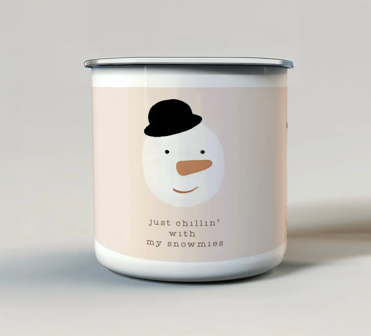 Blush - Rilassarsi con i miei amici delle nevi tazza in smalto da Orara Studio