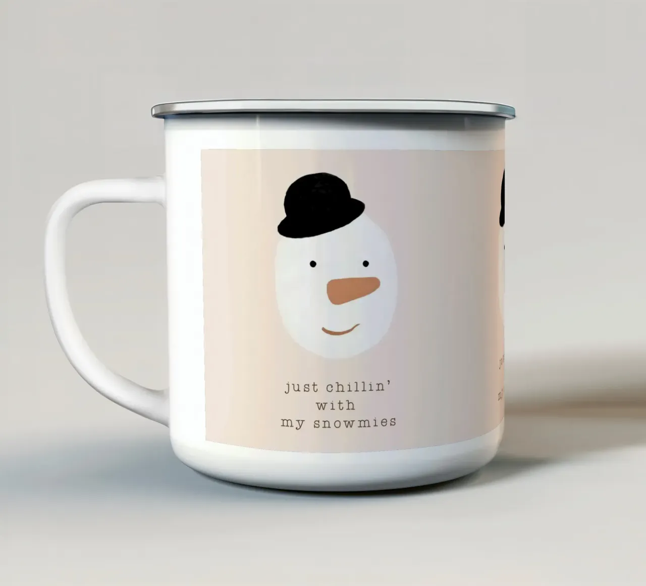 Blush - Rilassarsi con i miei amici delle nevi tazza in smalto da Orara Studio