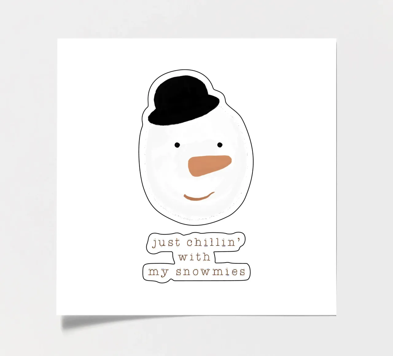 Blush Chilling With My Snowmies Stickerbogen von Orara Studio