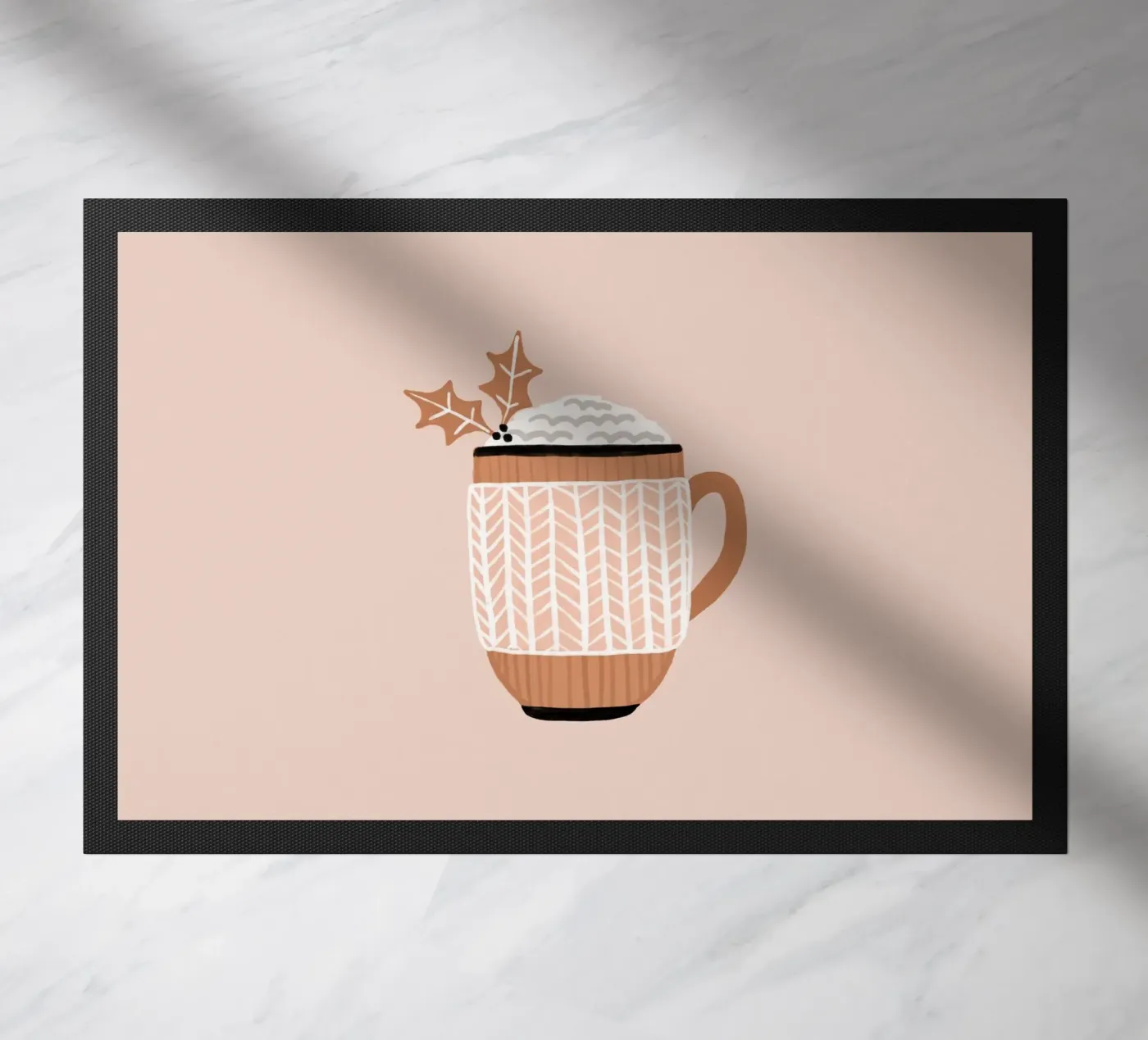 Blush Christmas Drink deurmat van Orara Studio