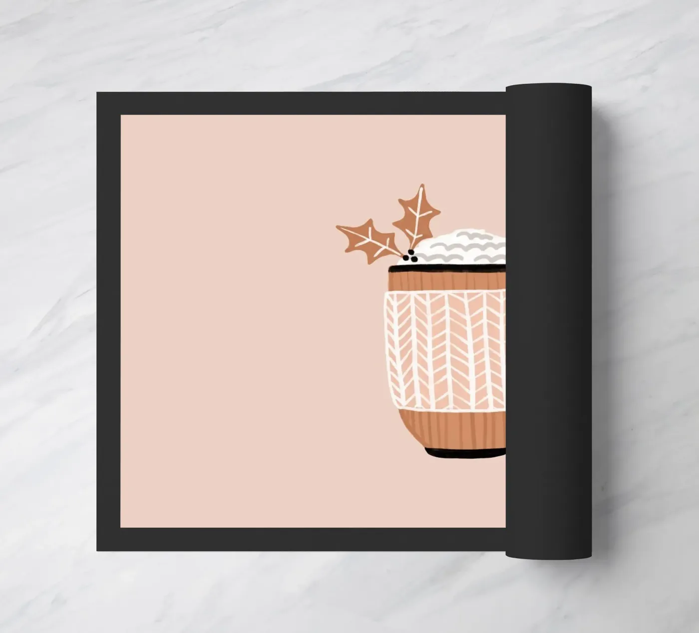 Blush Christmas Drink deurmat van Orara Studio