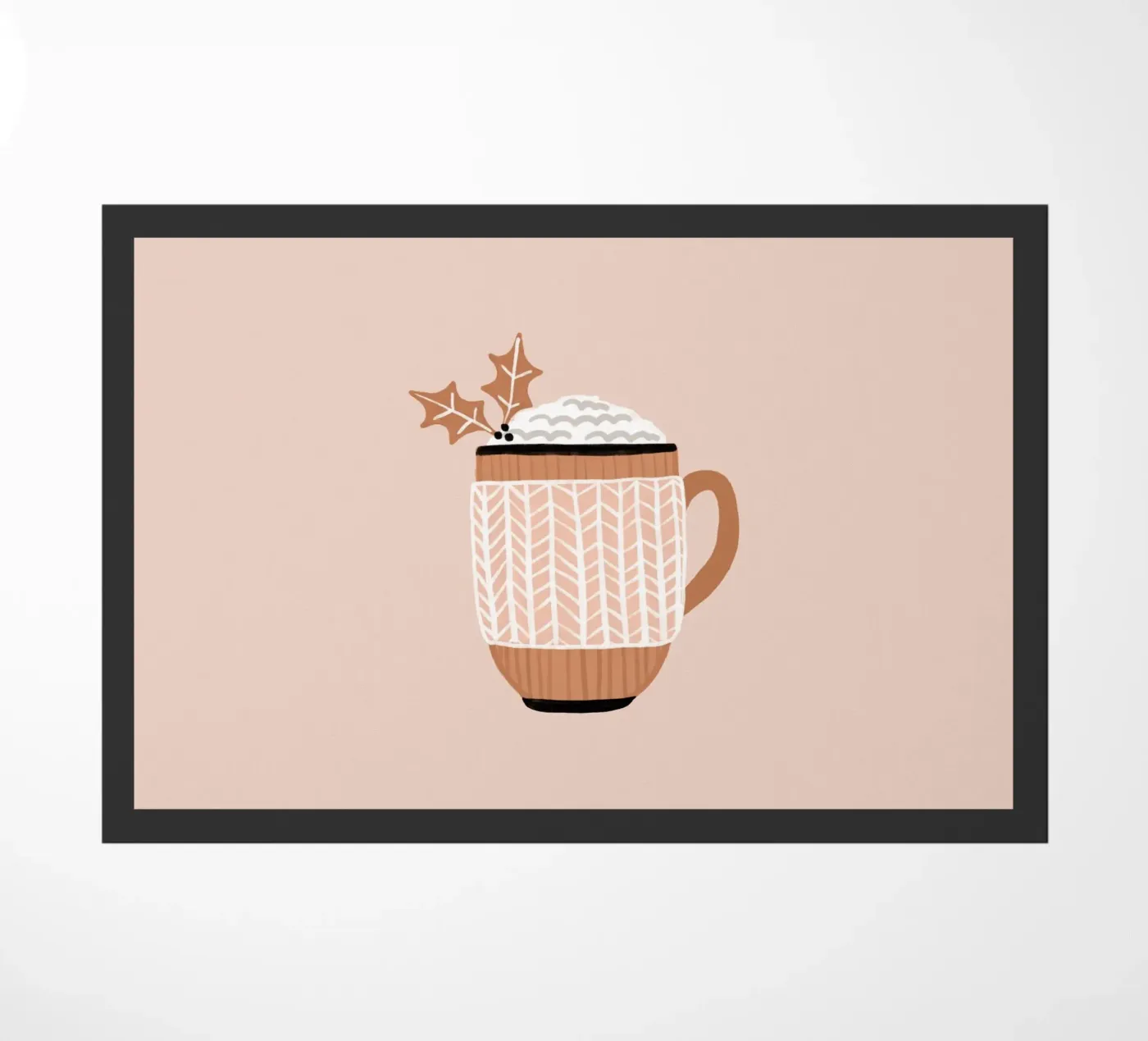 Blush Christmas Drink deurmat van Orara Studio
