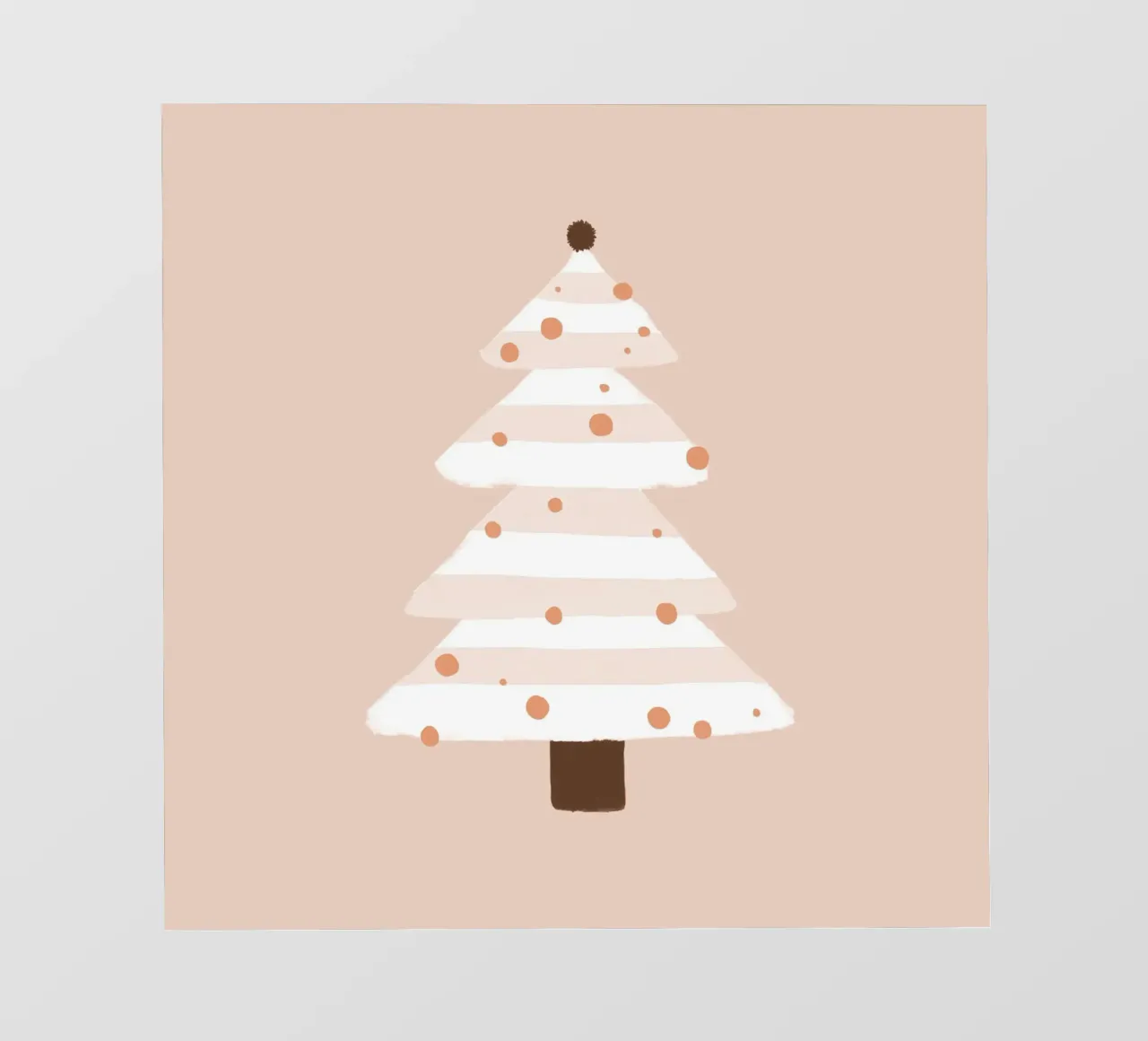Blush kerstboom fotobehang van Orara Studio