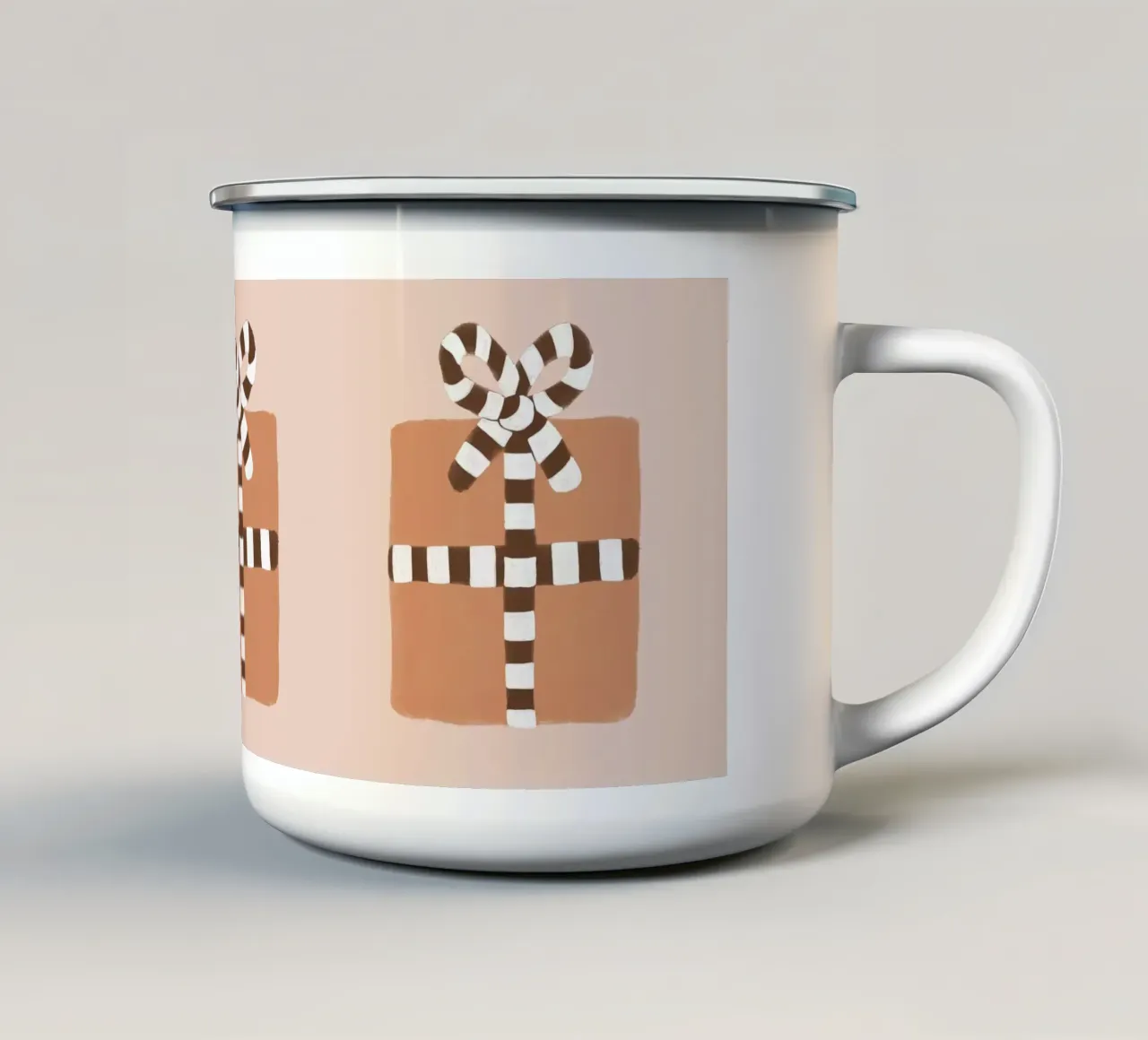Blush Christmas Gift enamel mug by Orara Studio