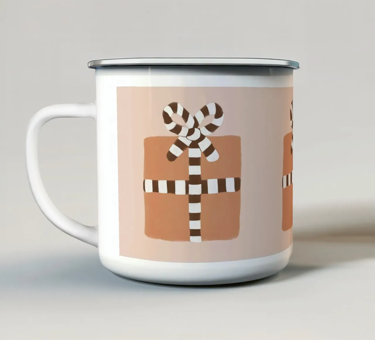 Blush Christmas Gift enamel mug by Orara Studio