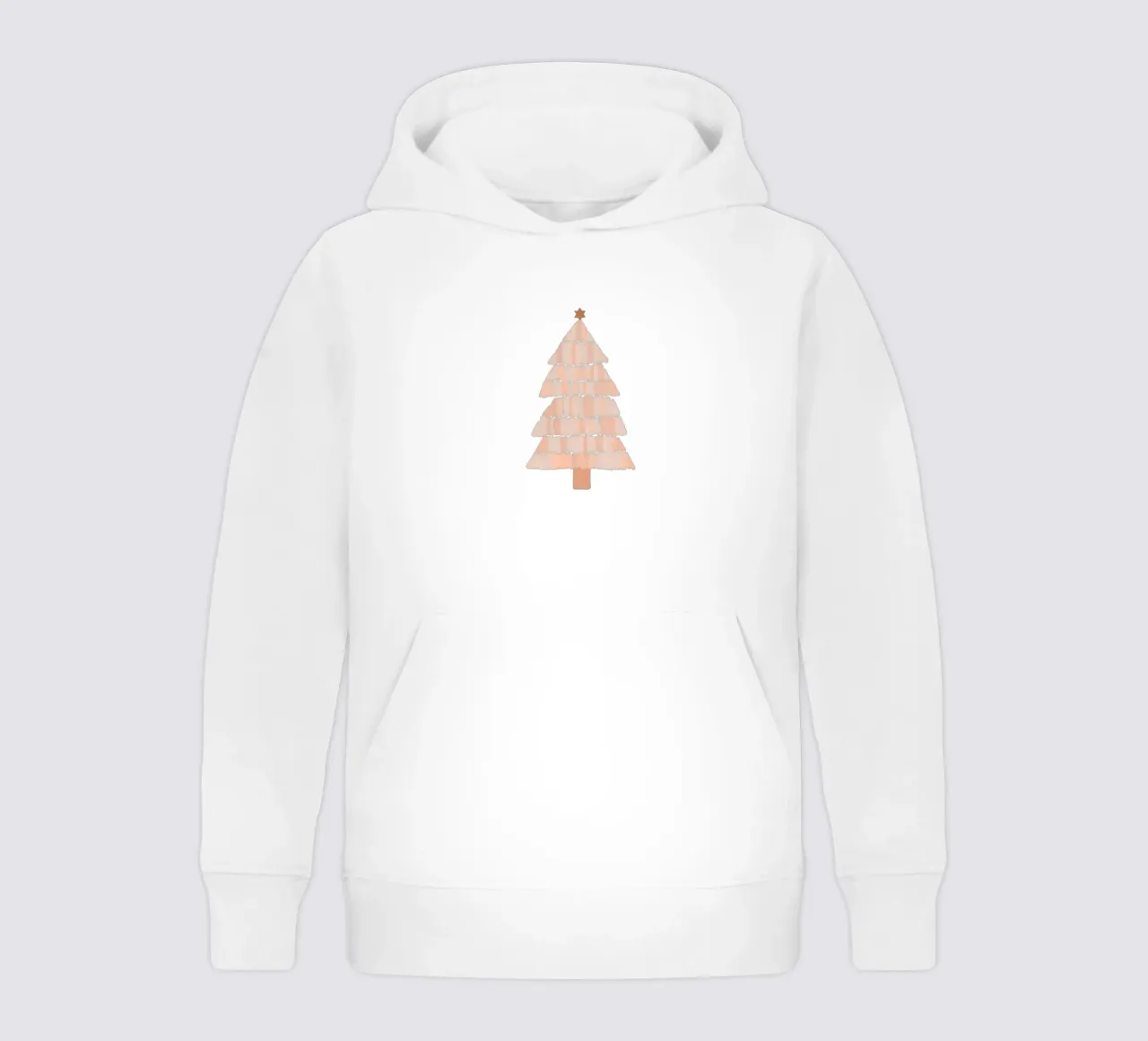 Pittura dell'albero di Natale Blush felpa bambino con cappuccio da Orara Studio