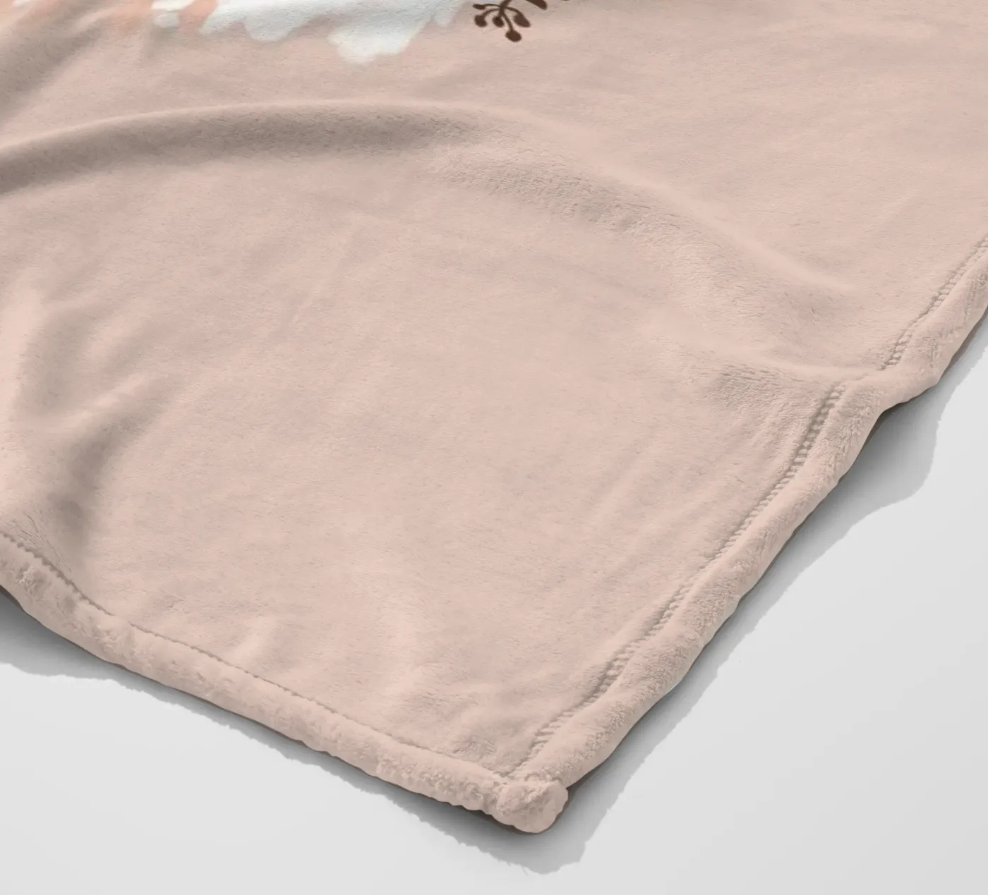 Errötender Weihnachtskranz Fleecedecke von Orara Studio