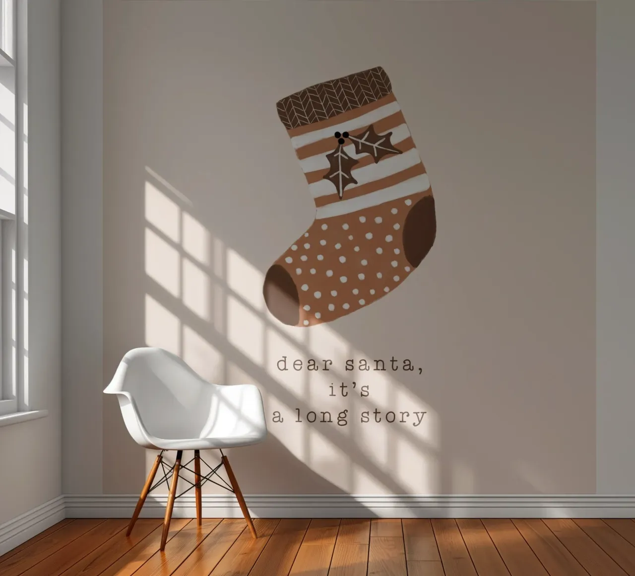 Blush Dear Santa It's A Long Story photo wallpaper by Orara Studio