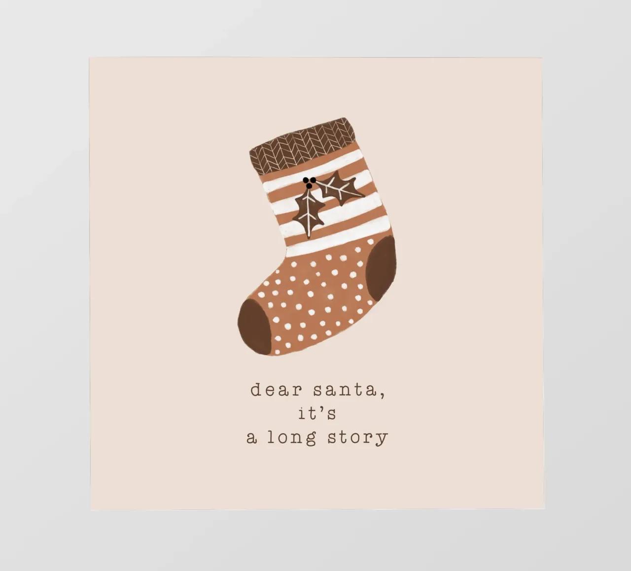 Blush Dear Santa It's A Long Story photo wallpaper by Orara Studio