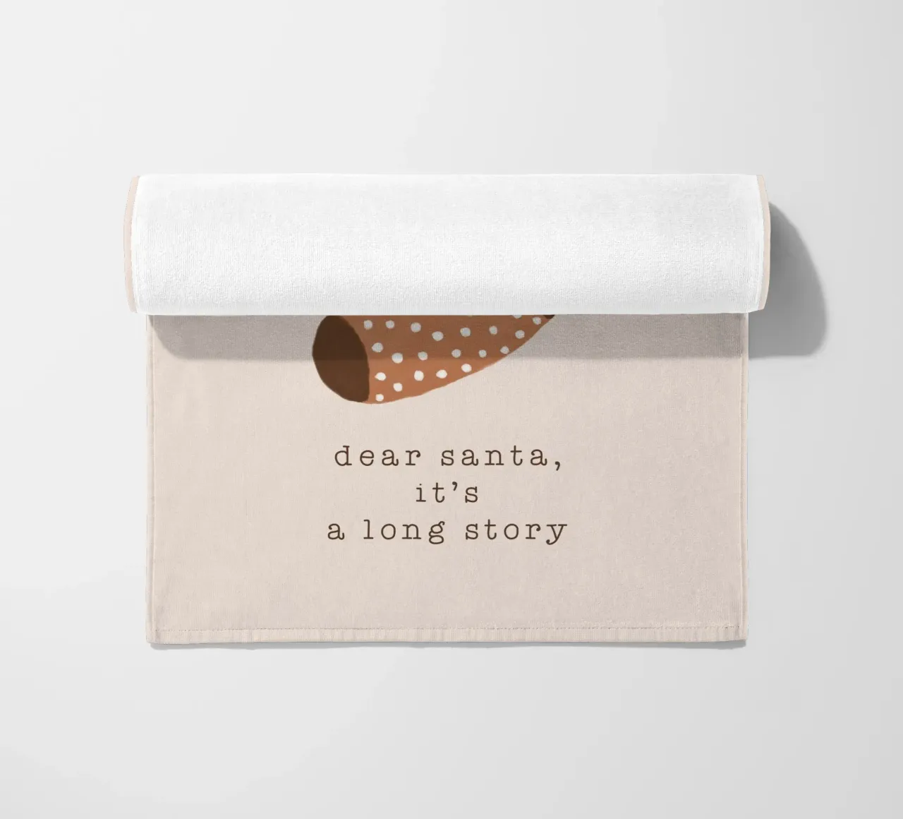 Blush Caro Babbo Natale È Una Lunga Storia telo mare da Orara Studio