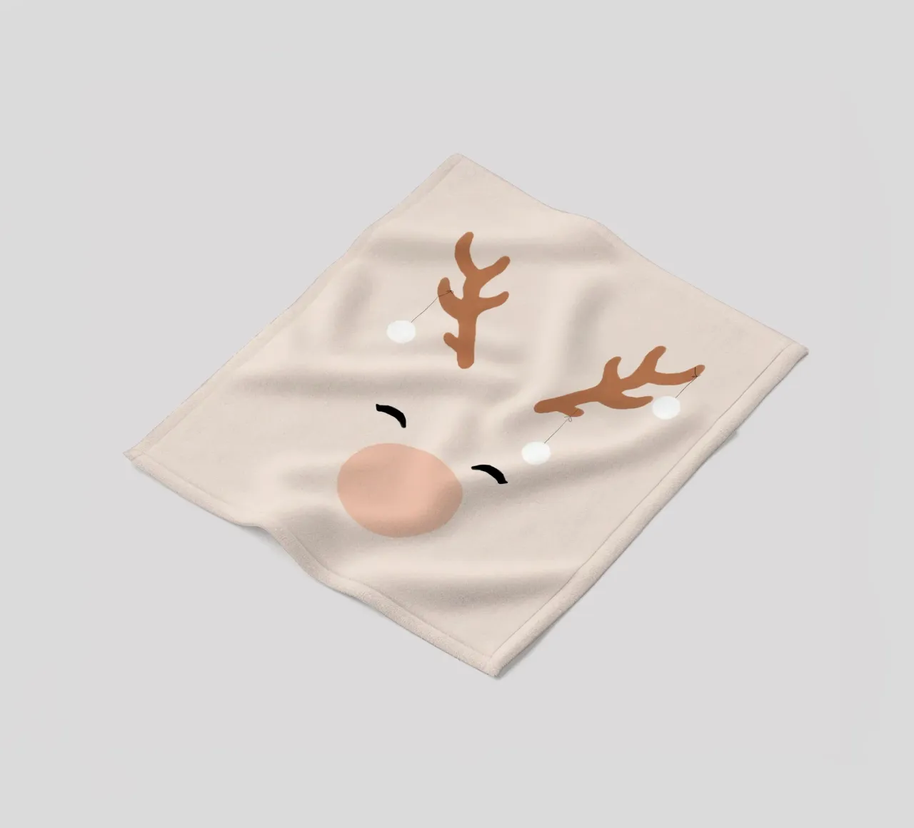 Cervi e fiori coperta in pile da Orara Studio