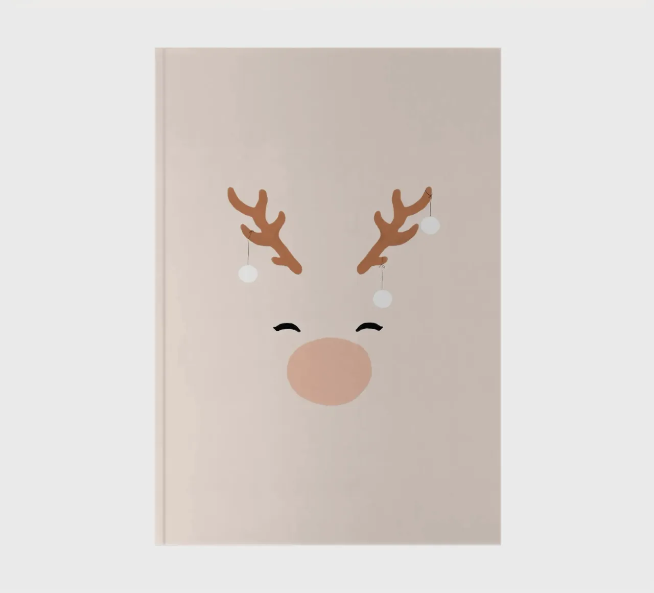 Blush Deer & Baubles notebook by Orara Studio