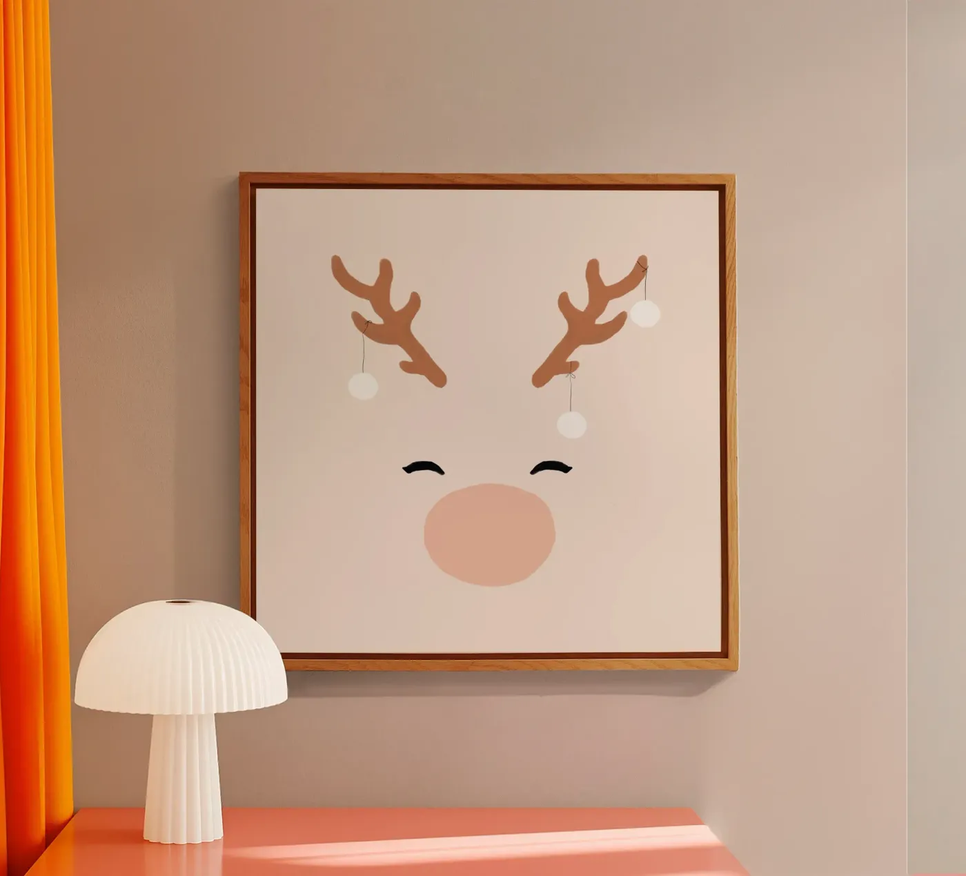 Blush Deer & Baubles plexiglass da Orara Studio