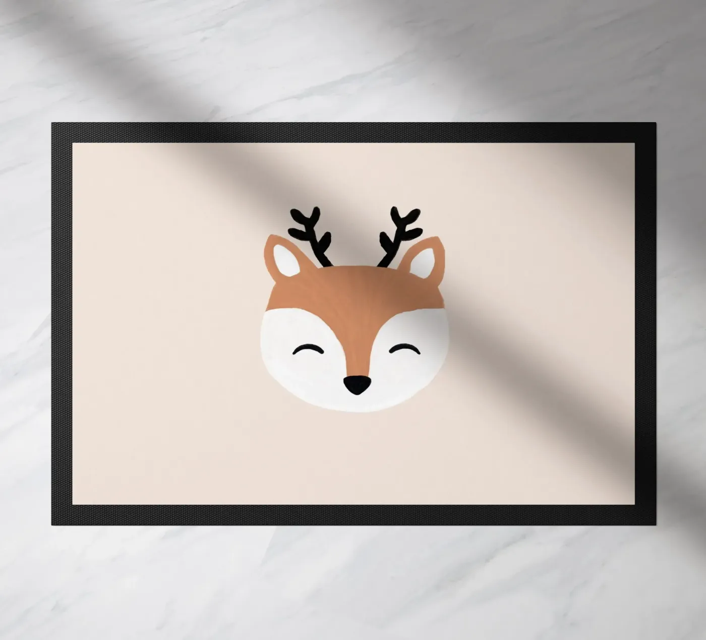 Blush Deer doormat by Orara Studio