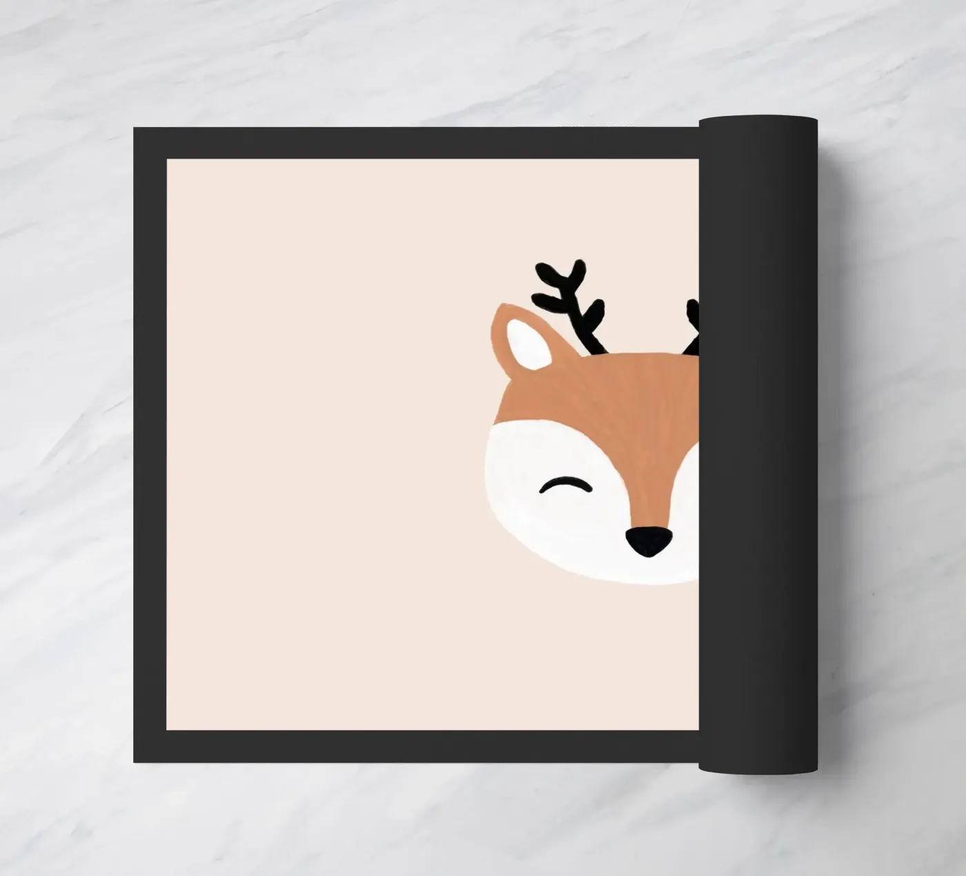 Blush Deer doormat by Orara Studio