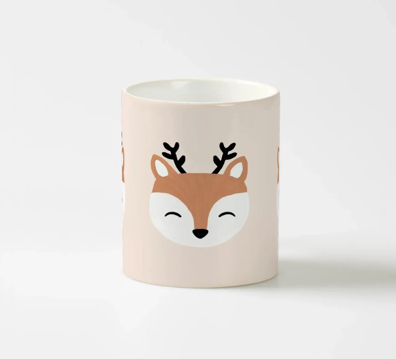 Cervo di colore rosso tazza in ceramica da Orara Studio