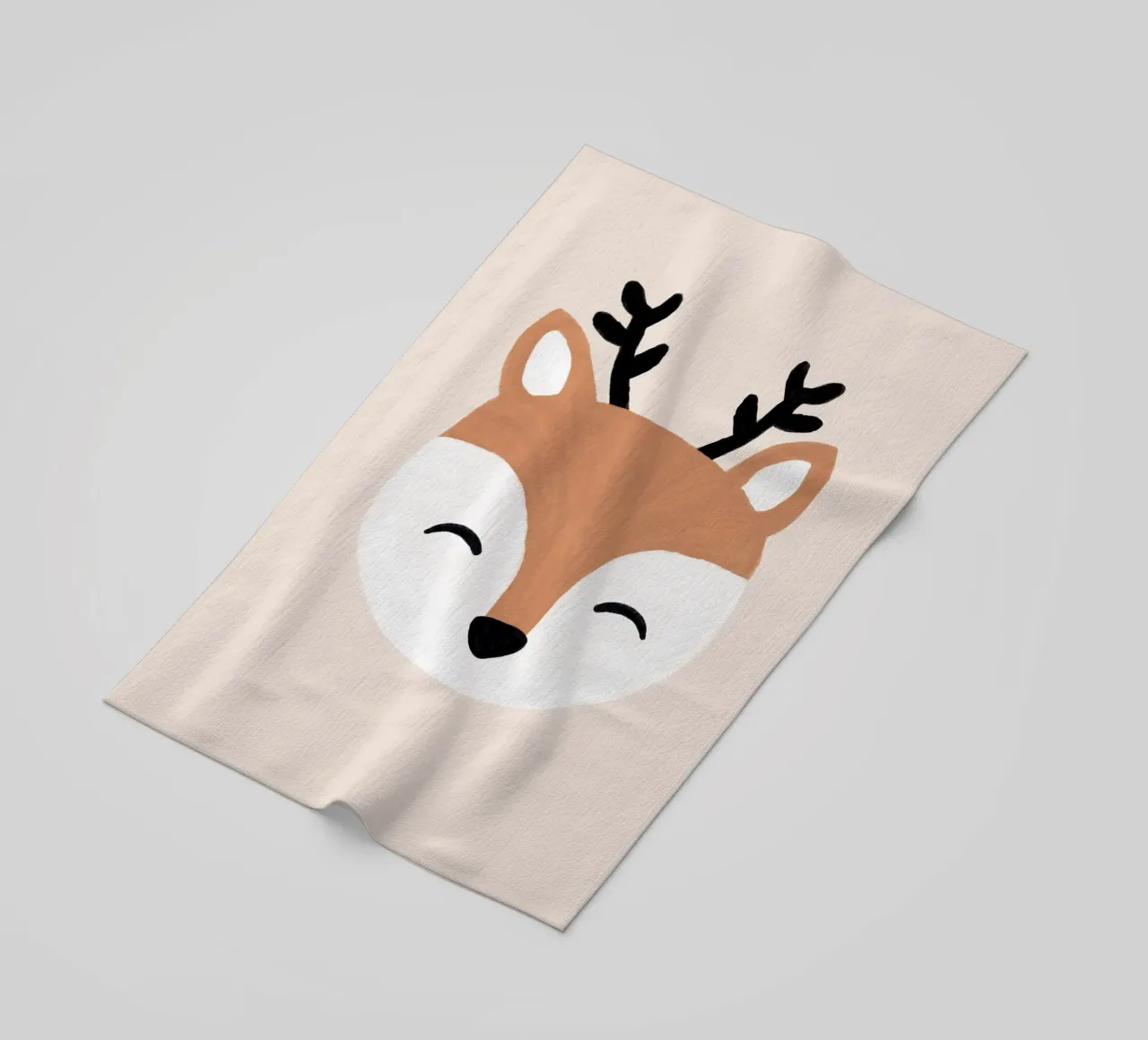 Cervo di colore rosso telo mare da Orara Studio