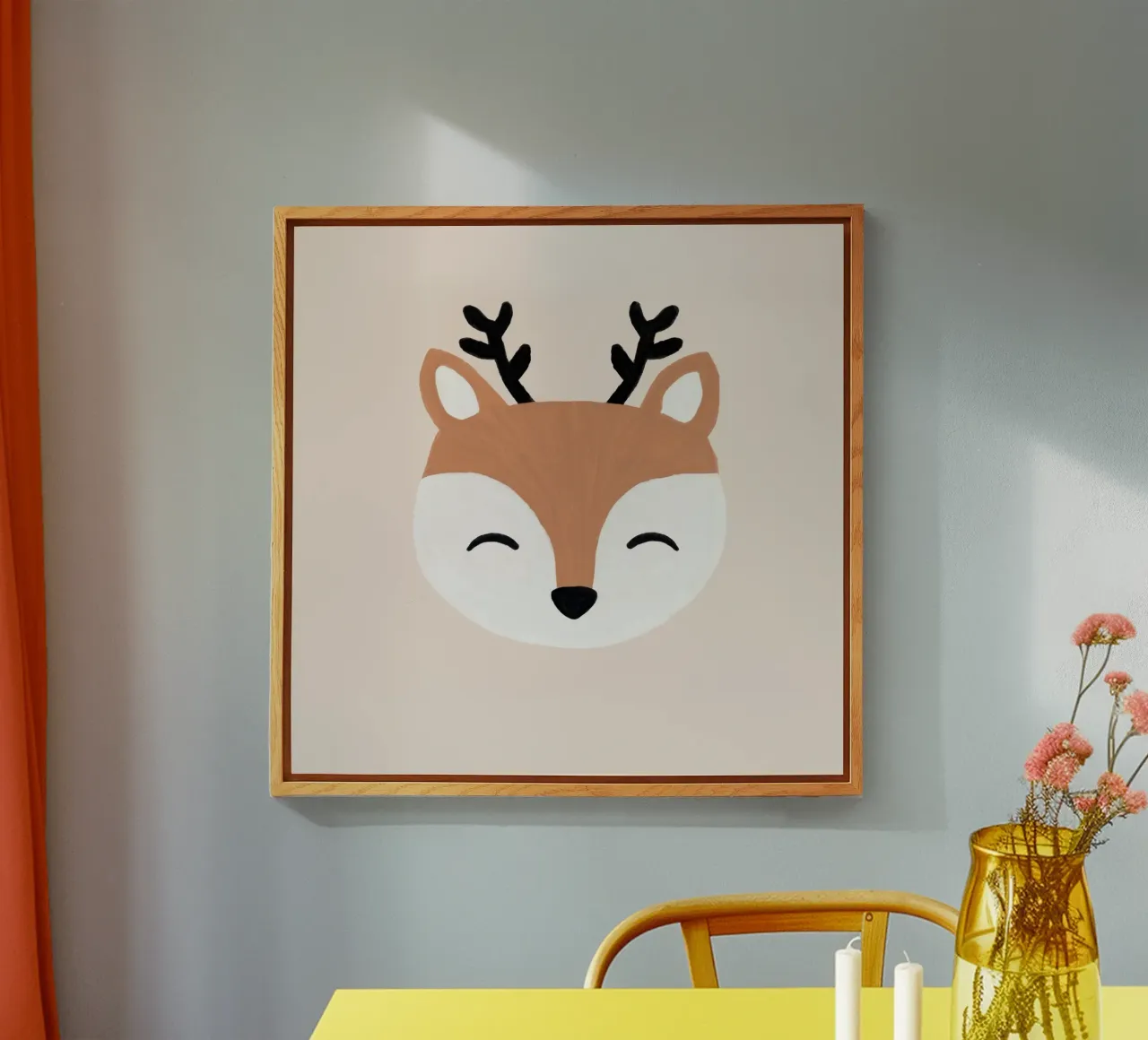 Chevreuil roux plexiglas de Orara Studio