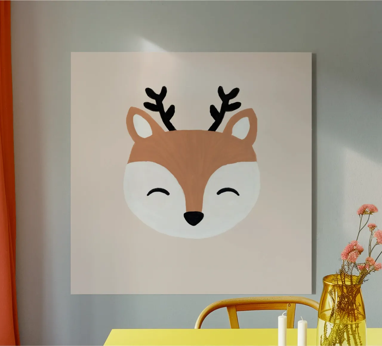 Chevreuil roux plexiglas de Orara Studio