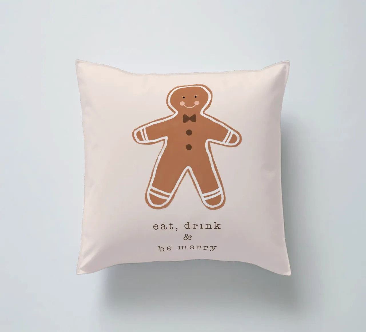 Blush Mangiare, bere ed essere felici cuscino da Orara Studio