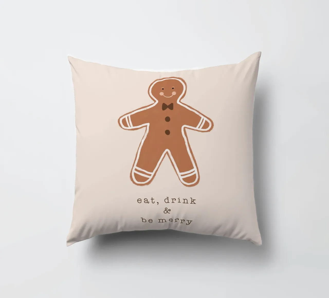 Blush Mangiare, bere ed essere felici cuscino da Orara Studio
