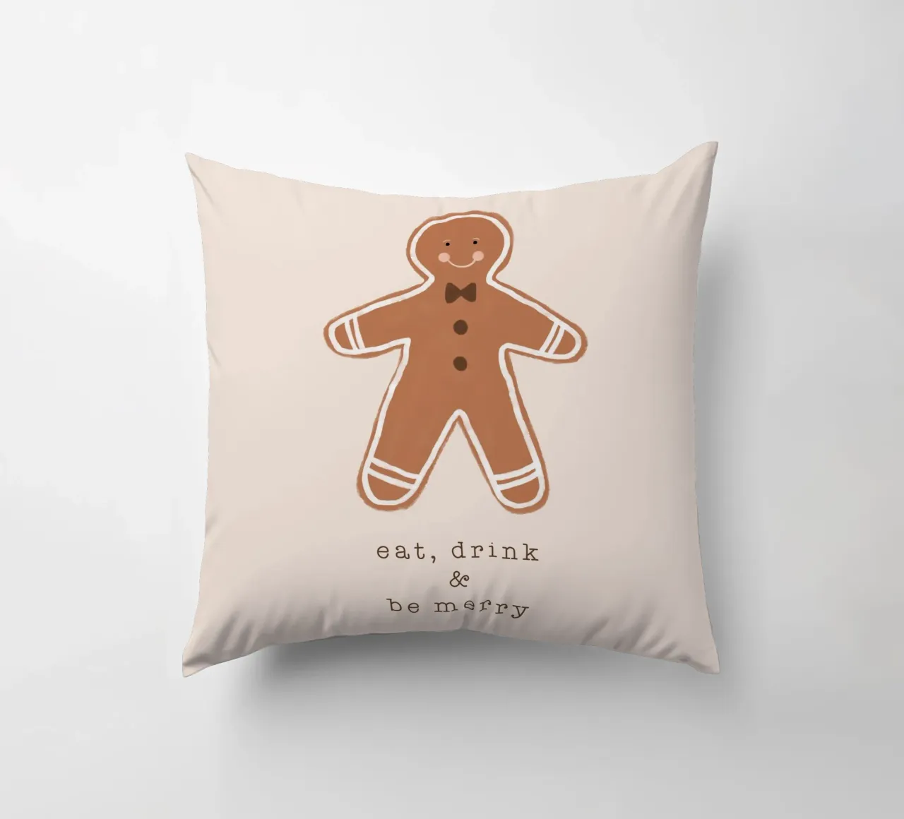 Blush Mangiare, bere ed essere felici cuscino da Orara Studio