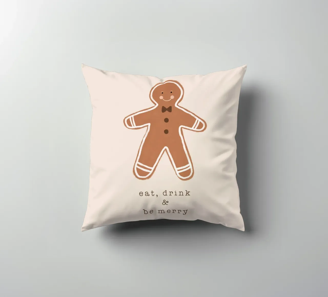 Blush Mangiare, bere ed essere felici cuscino da Orara Studio