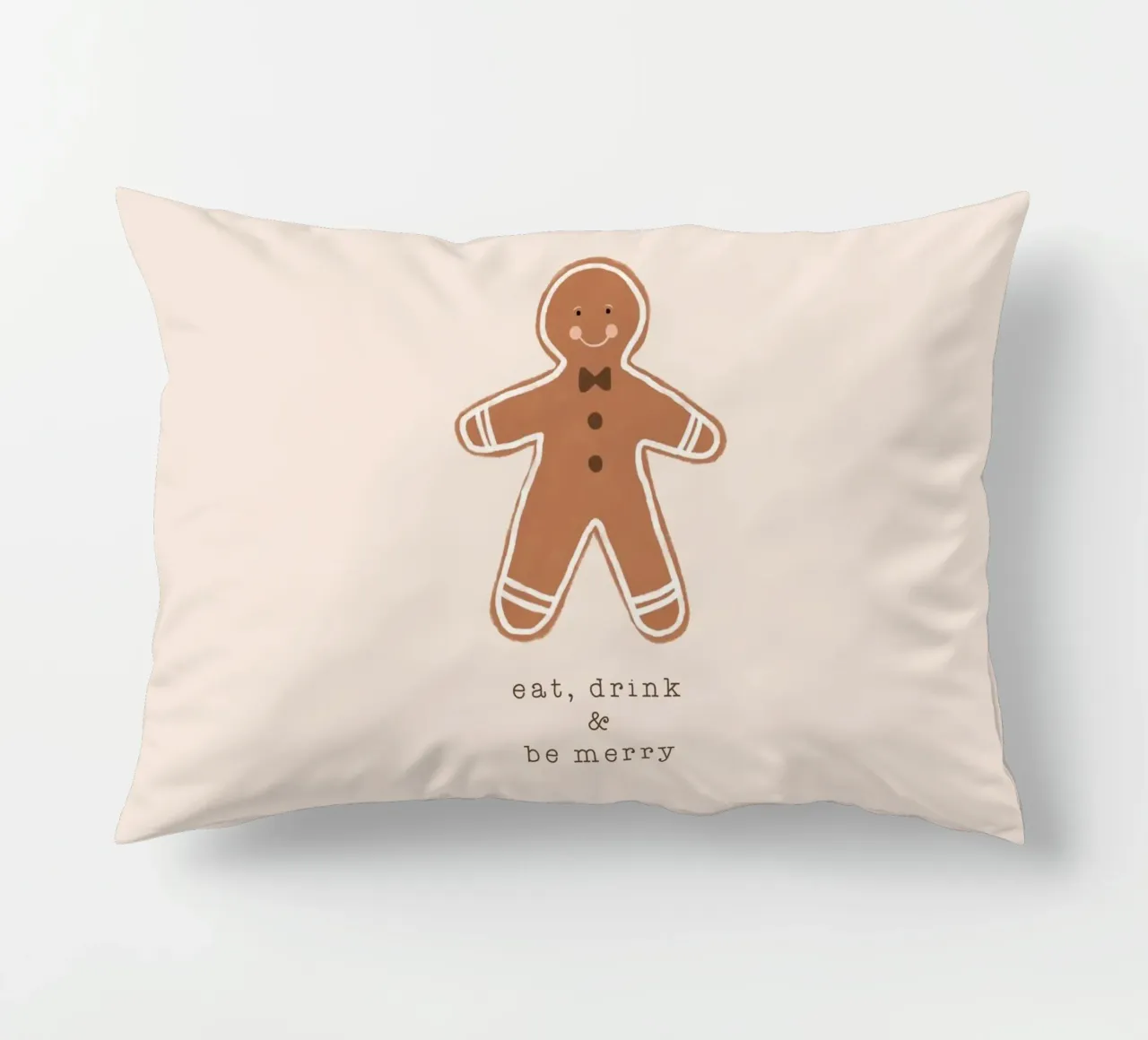 Blush Mangiare, bere ed essere felici cuscino da Orara Studio