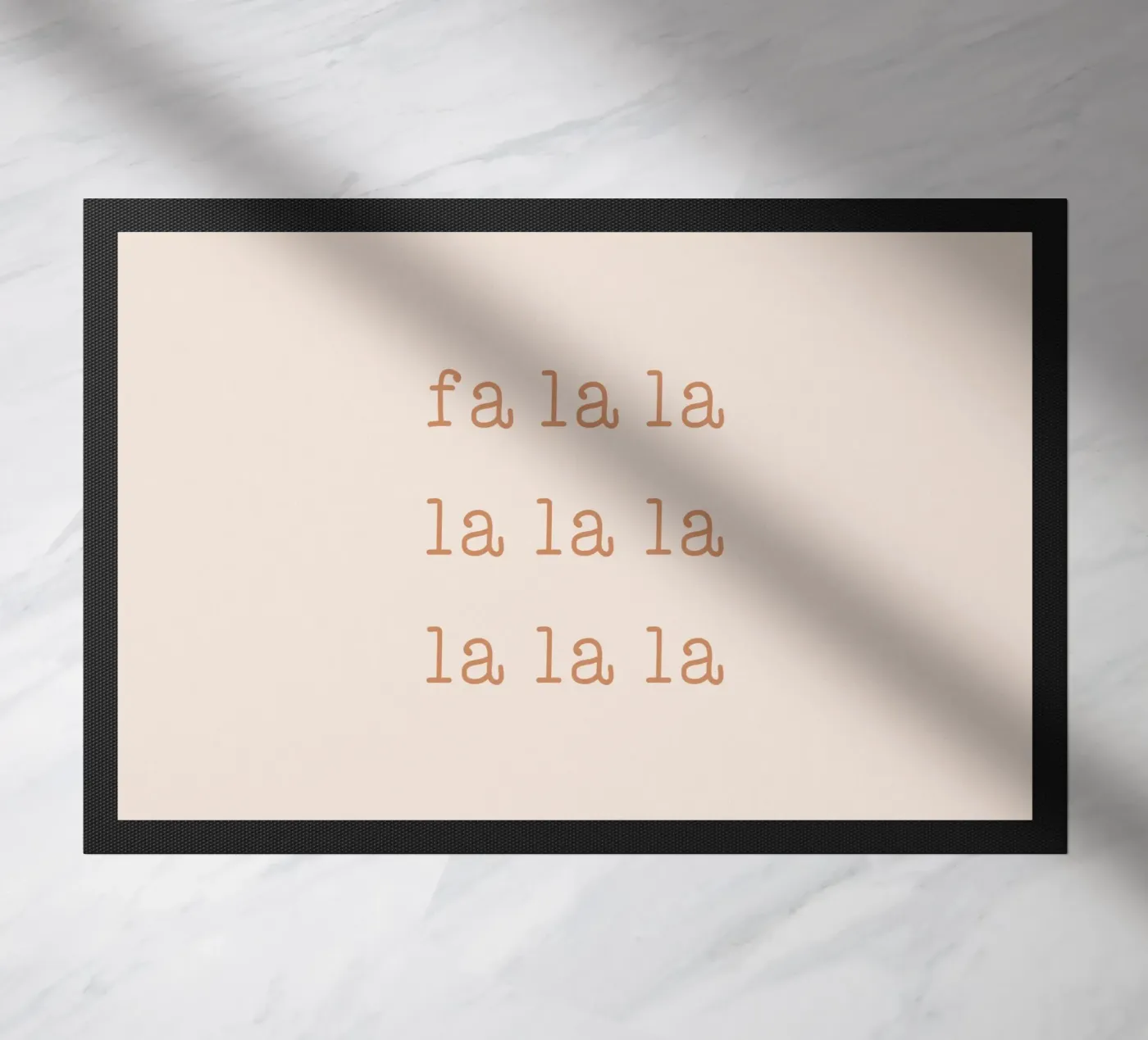 Blush Fa La La doormat by Orara Studio