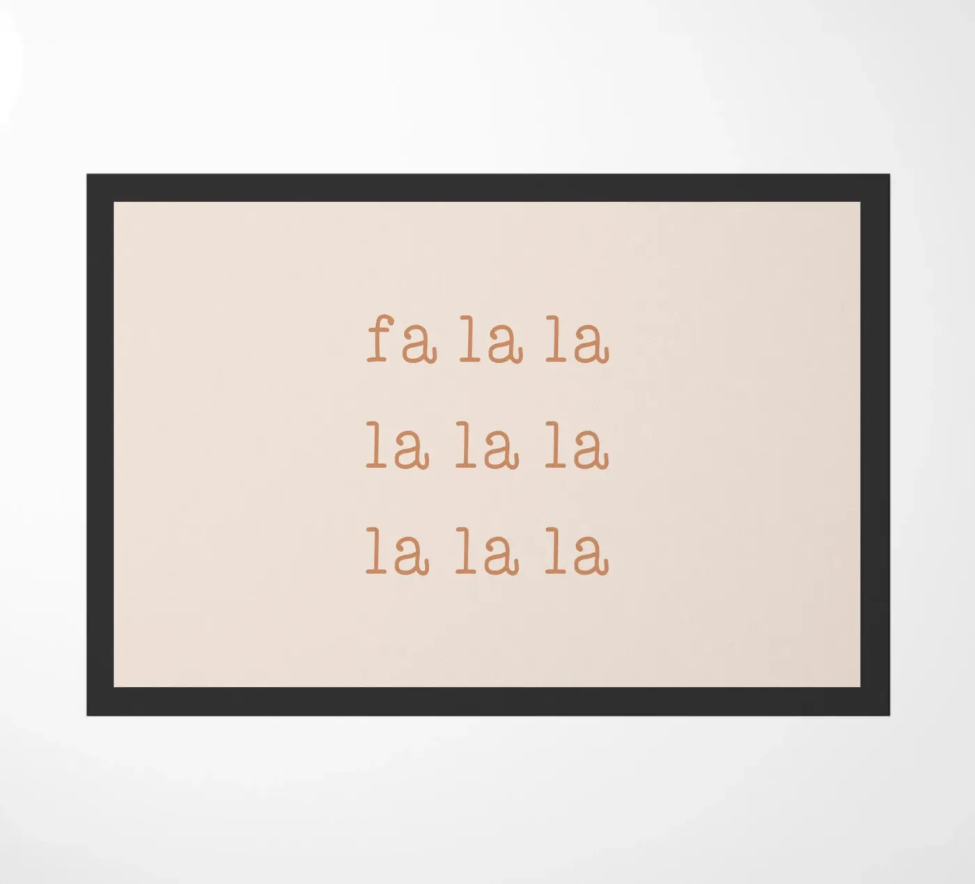 Blush Fa La La doormat by Orara Studio