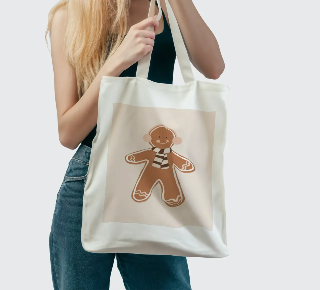 Omino di pan di zenzero II borsa in juta da Orara Studio