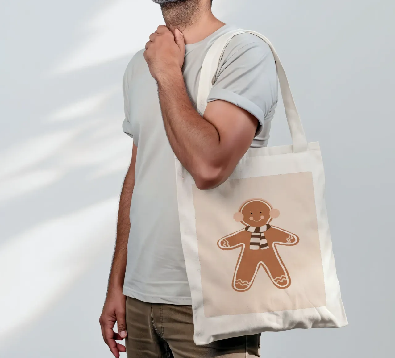 Omino di pan di zenzero II borsa in juta da Orara Studio