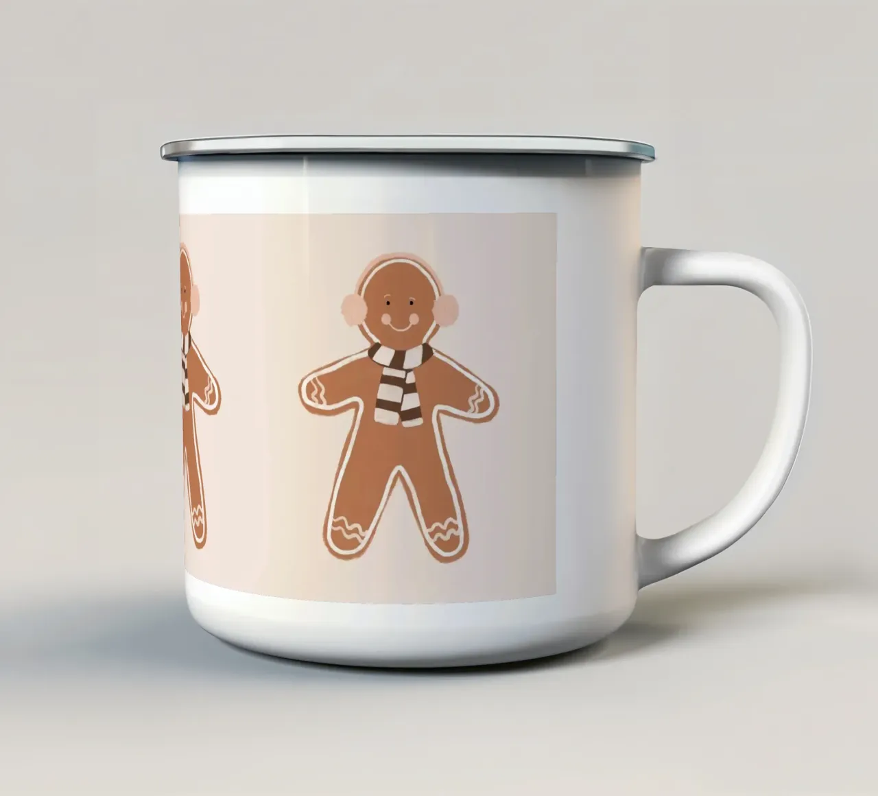 Omino di pan di zenzero II tazza in smalto da Orara Studio
