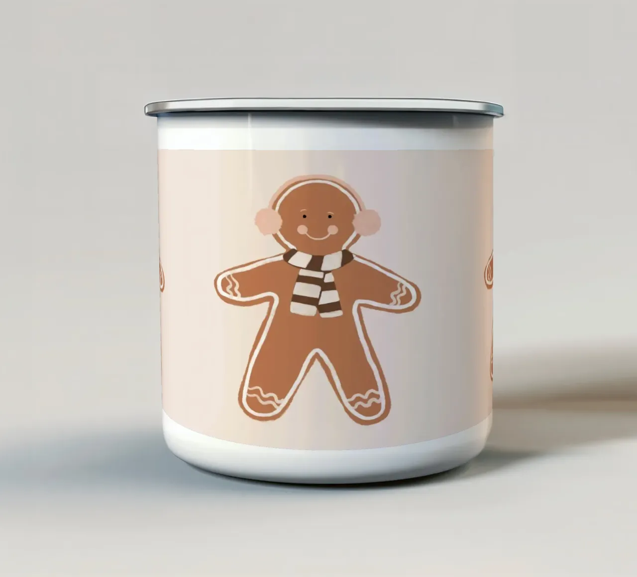 Omino di pan di zenzero II tazza in smalto da Orara Studio