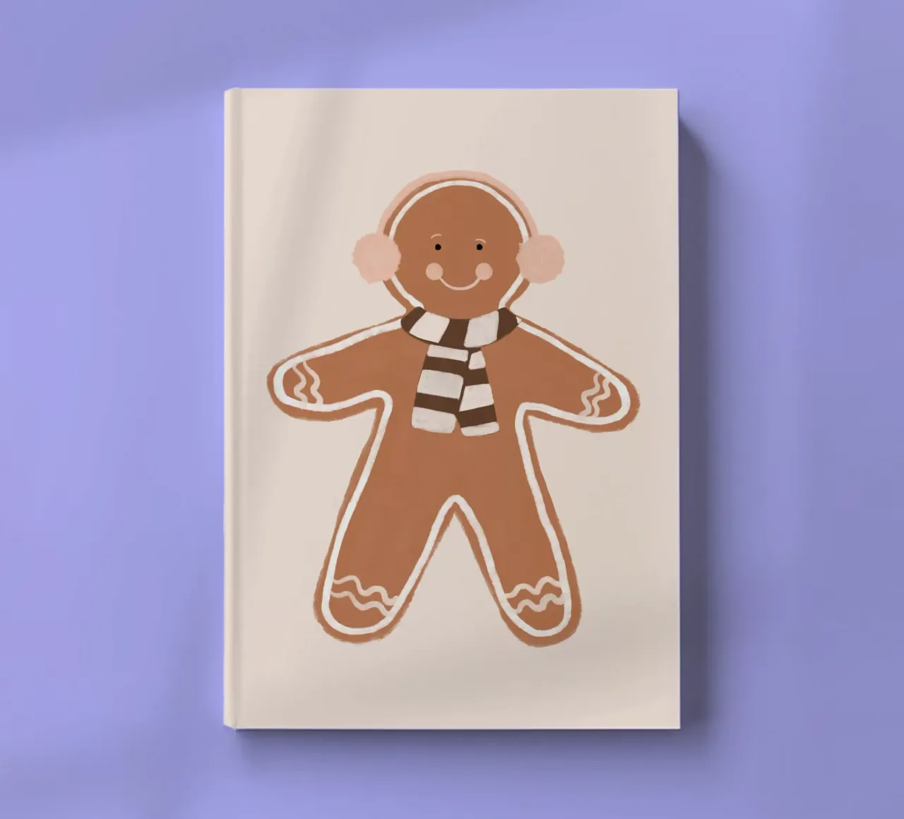 Blush Gingerbread Man II notebook by Orara Studio