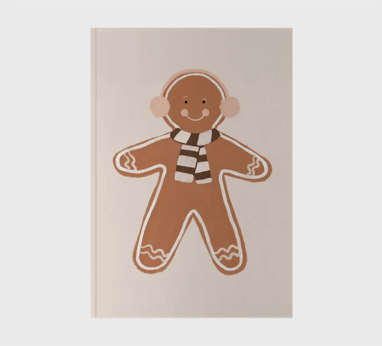 Blush Gingerbread Man II notebook by Orara Studio