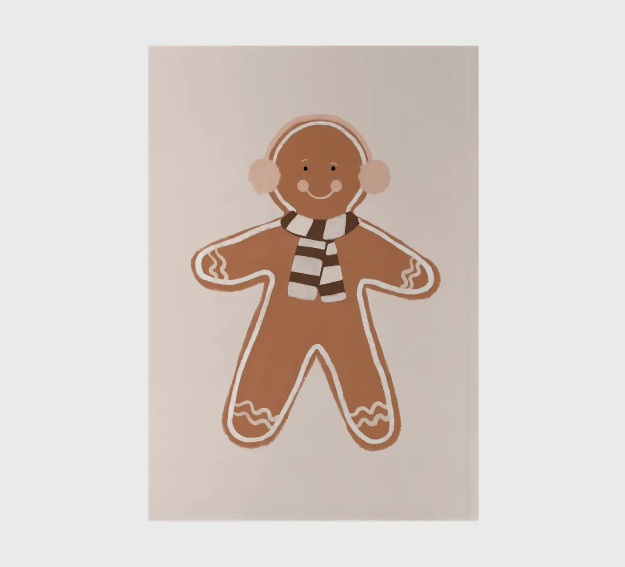 Blush Gingerbread Man II notebook by Orara Studio