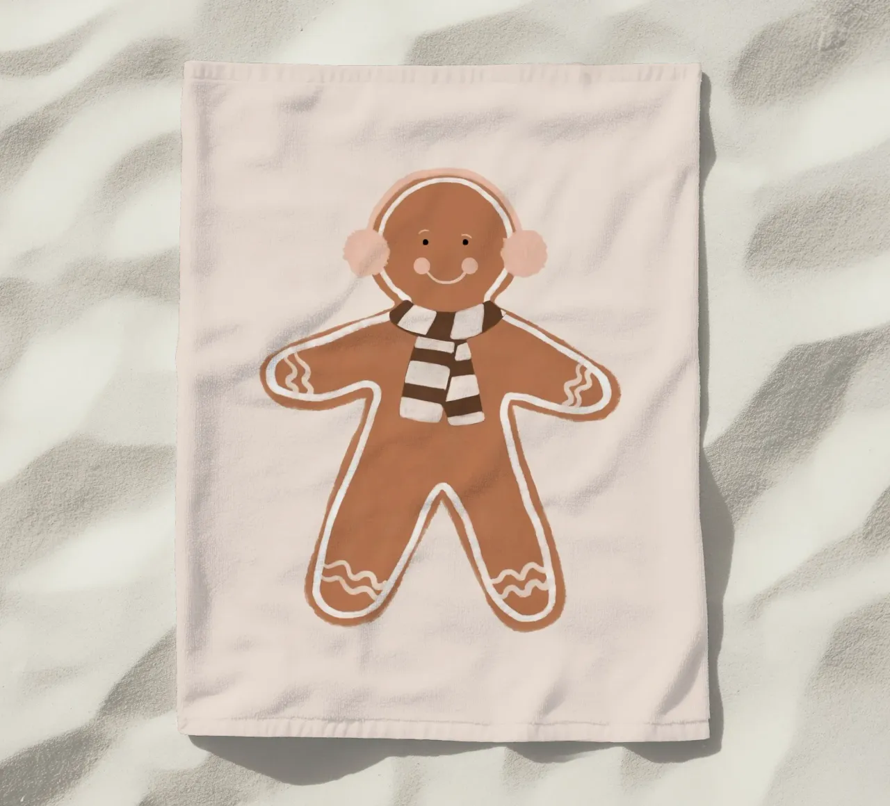 Omino di pan di zenzero II telo mare da Orara Studio