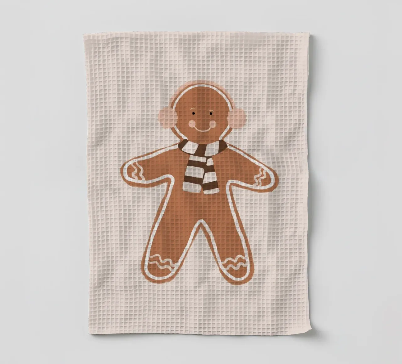 Omino di pan di zenzero II canovaccio da cucina da Orara Studio