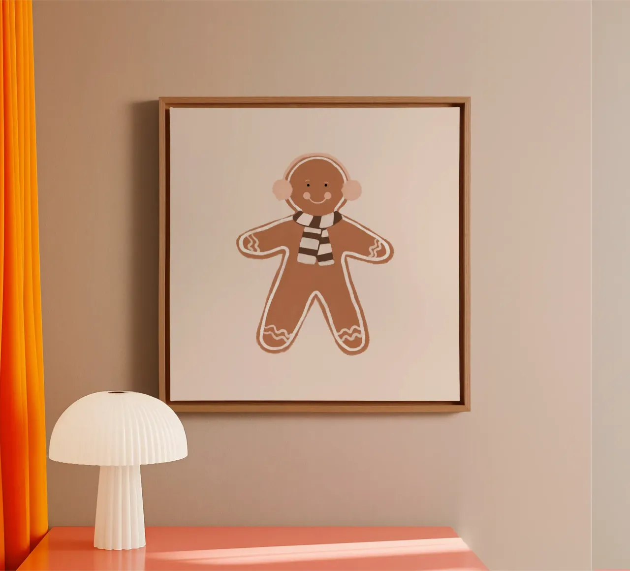 Blush Gingerbread Man II canvas by Orara Studio