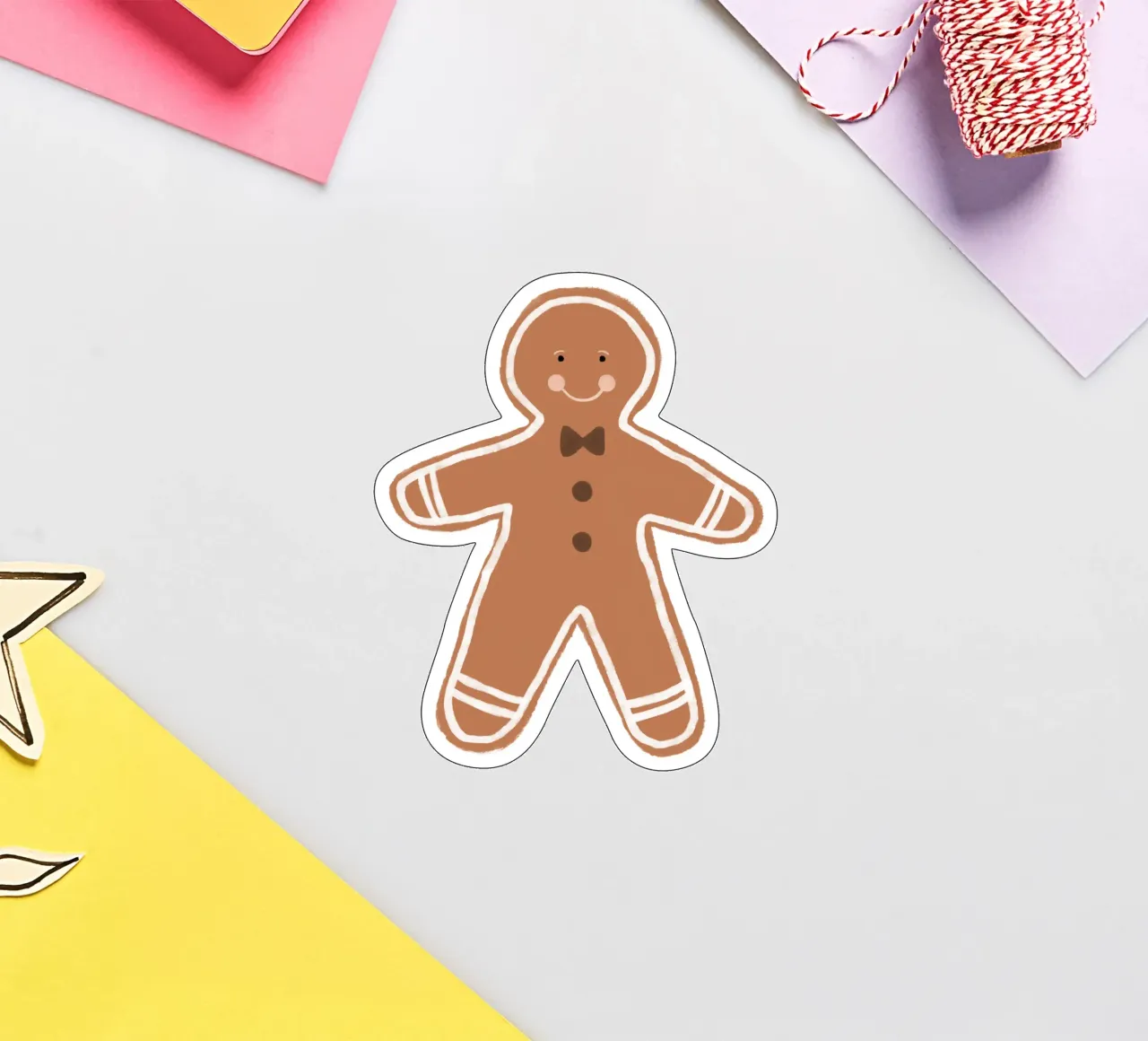 Blush Gingerbread Man sticker by Orara Studio