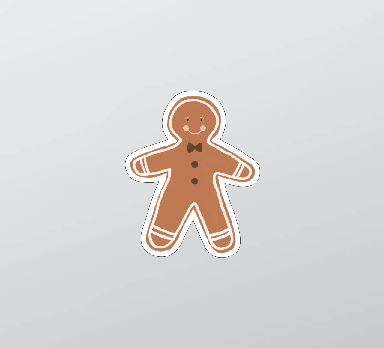 Blush Gingerbread Man sticker by Orara Studio