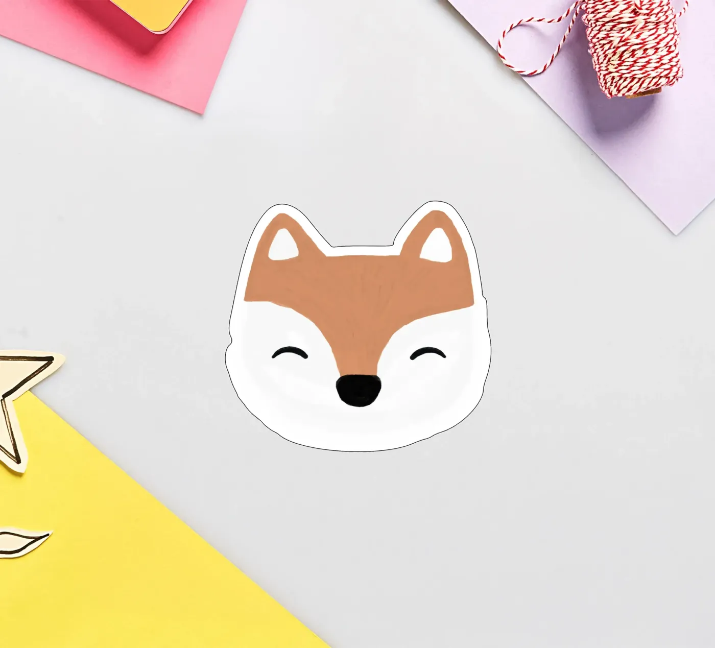 Blush Fox sticker by Orara Studio
