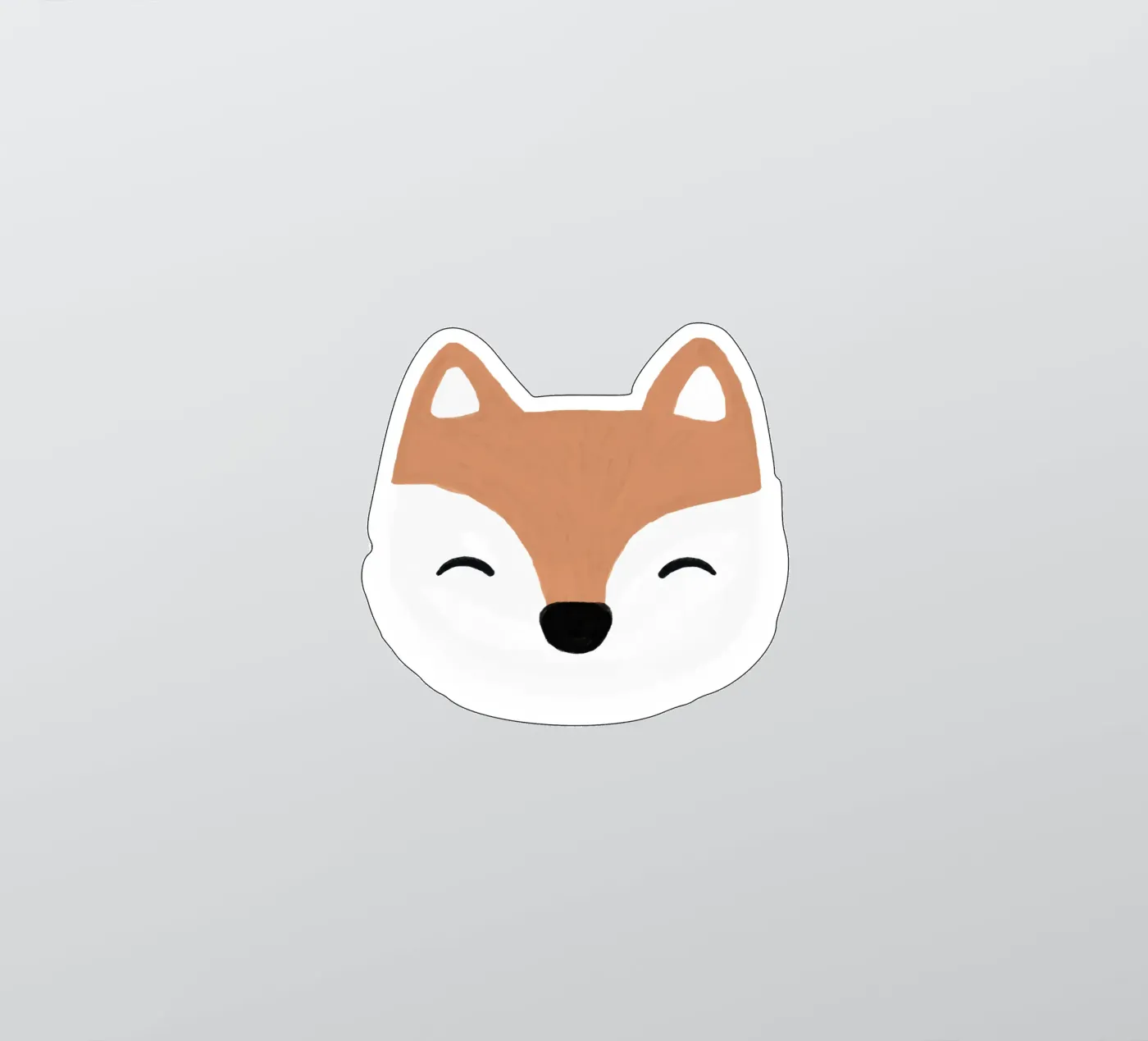 Blush Fox sticker by Orara Studio