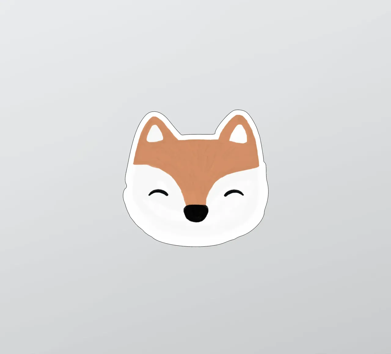 Blush Fox sticker by Orara Studio