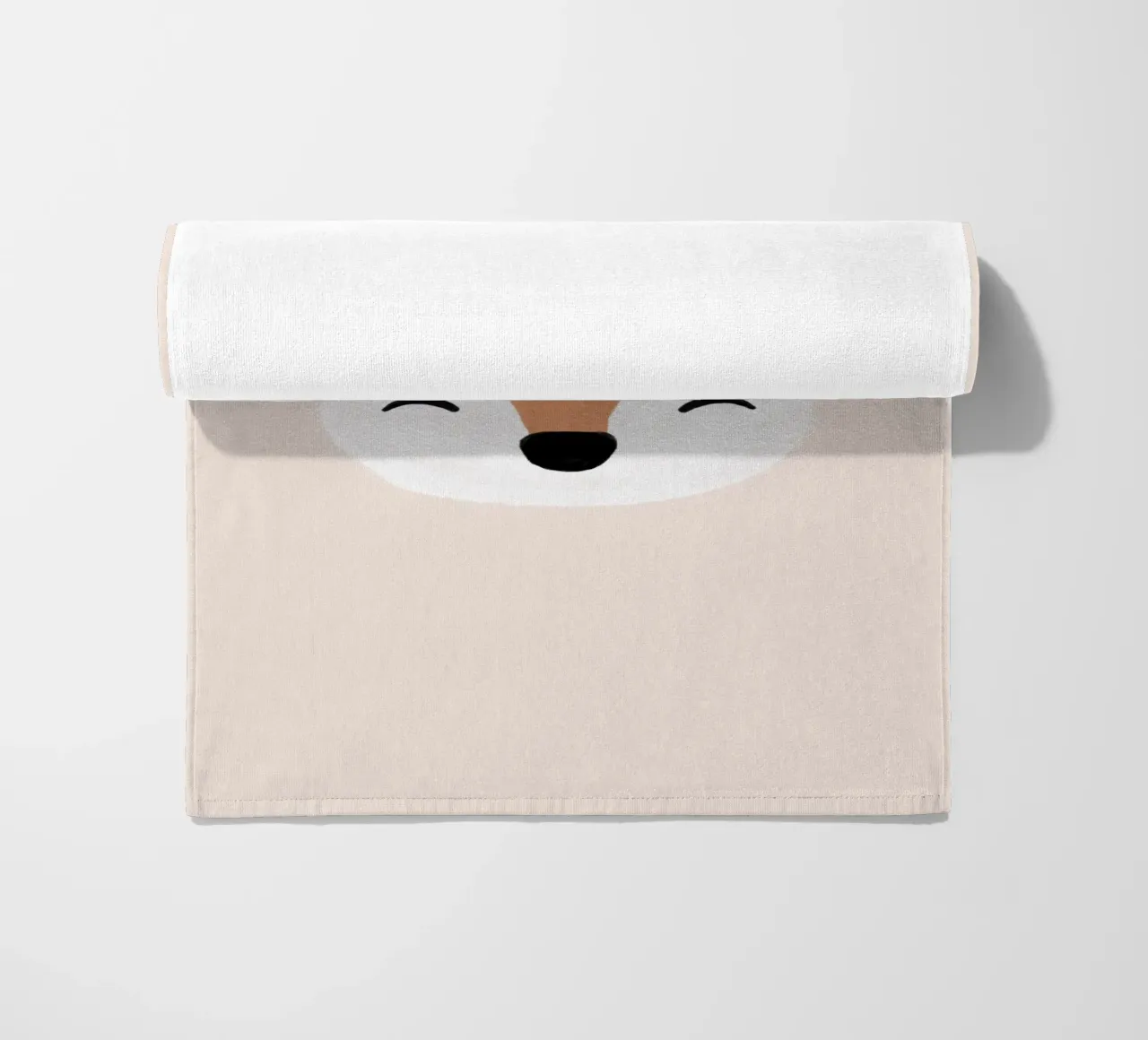 Blush Fox beach towel by Orara Studio