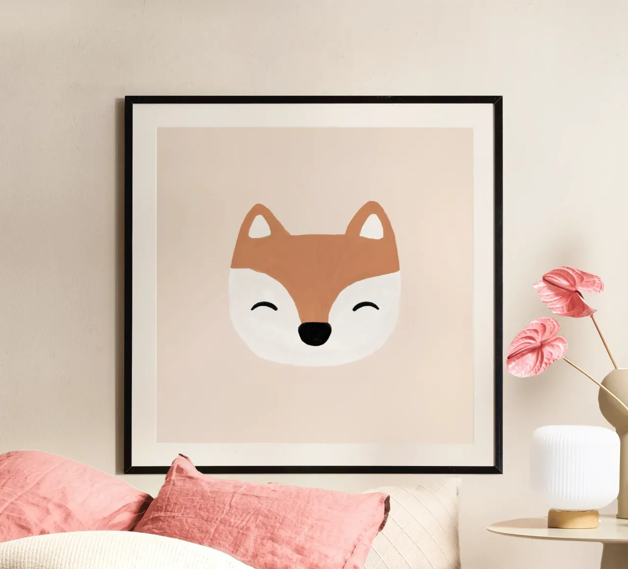 Blush Fox poster by Orara Studio