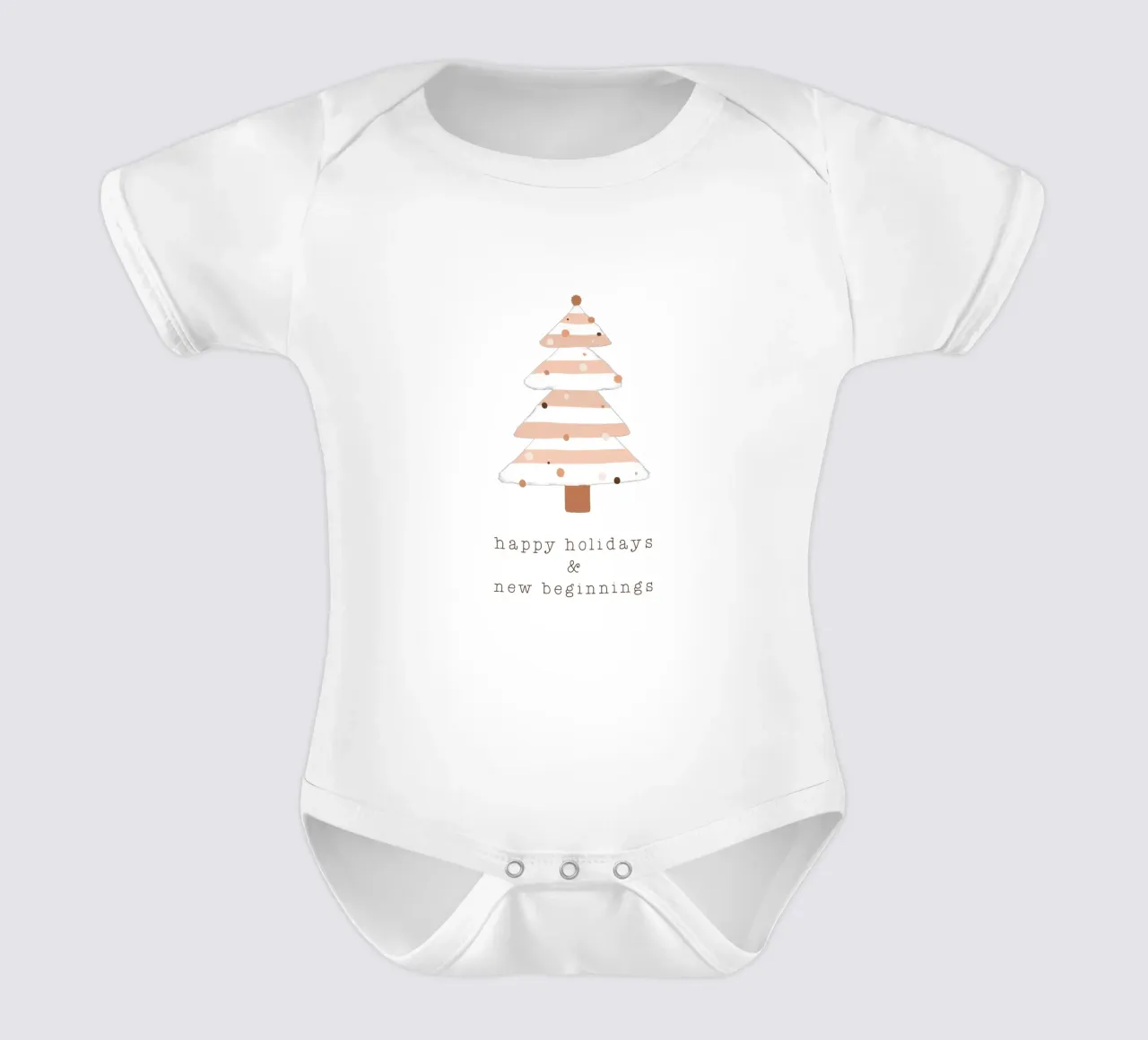 Blush Happy Ho Ho Ho & All That body neonato maniche corte da Orara Studio
