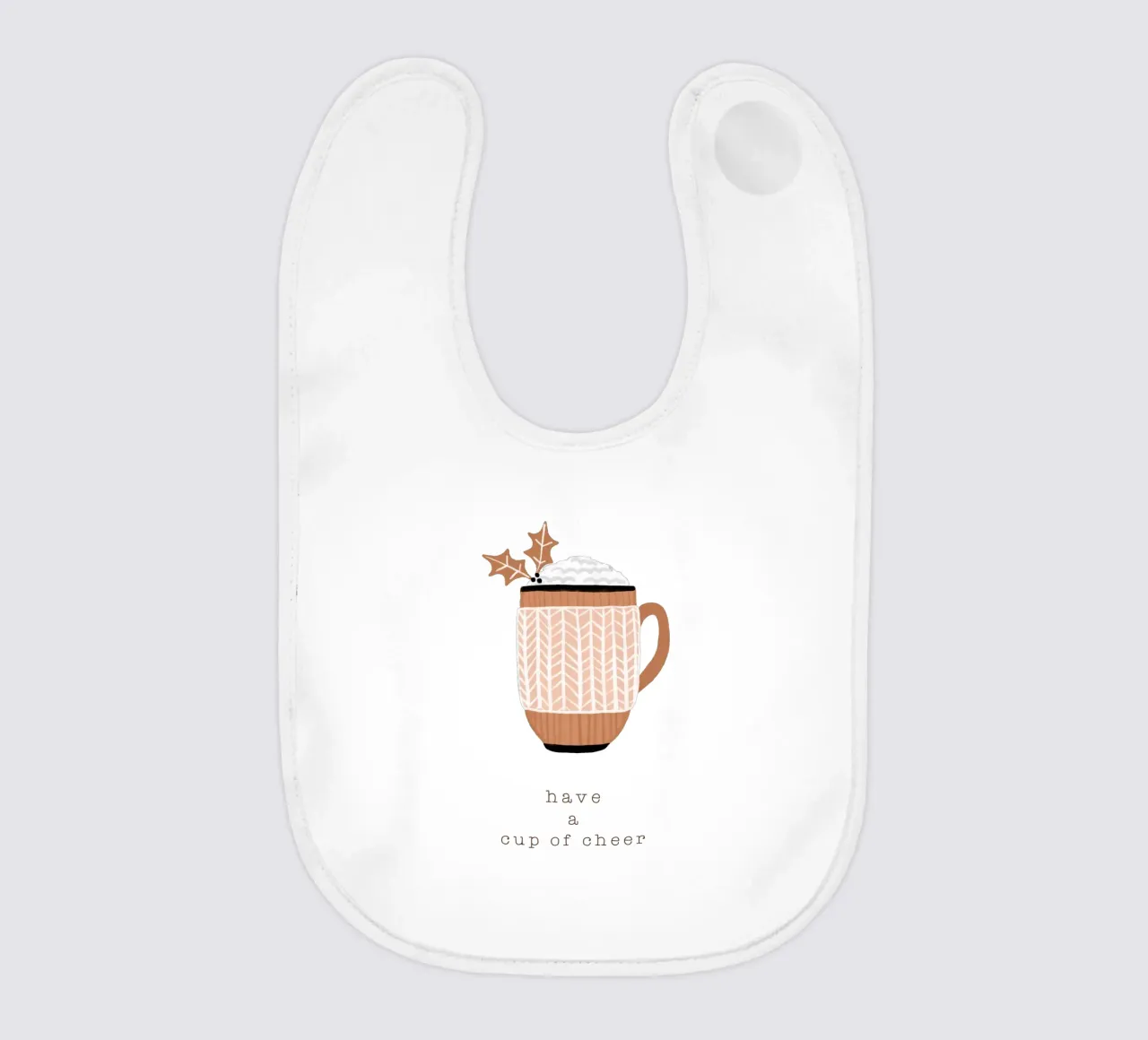 Blush Have A Cup Of Cheer bavaglino da Orara Studio